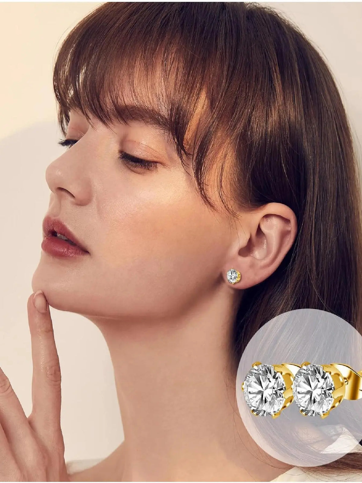 Rhinestone Earring Stacking Set for Women & Men, Punk Cross Dangle, Hoop & Stud Styles, Sparkling Multi-Piece Ear Jewelry Set