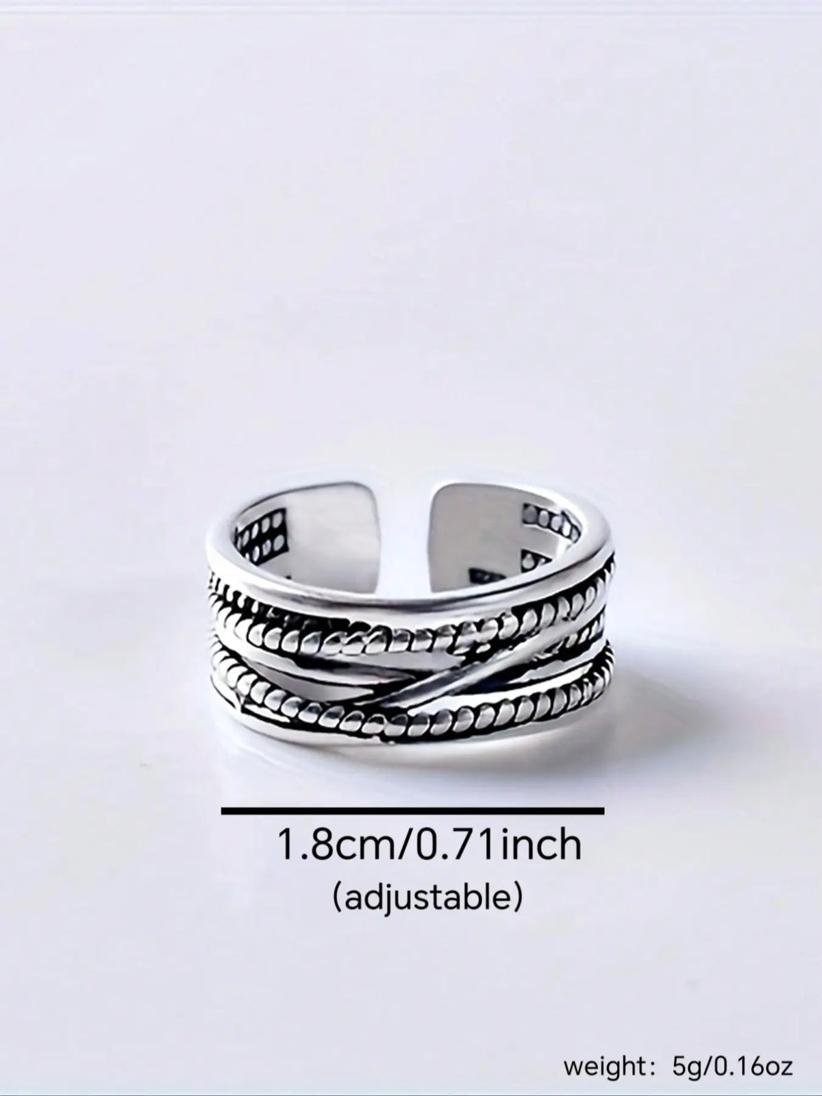 Boho Style Adjustable Open Thumb Ring for Women, Court Style Jewelry, Multi-Layer Braided Dainty Stacking Ring, All-Season Gift Idea, Fashion Ring, Everyday Ring, Stackable Thumb Rings