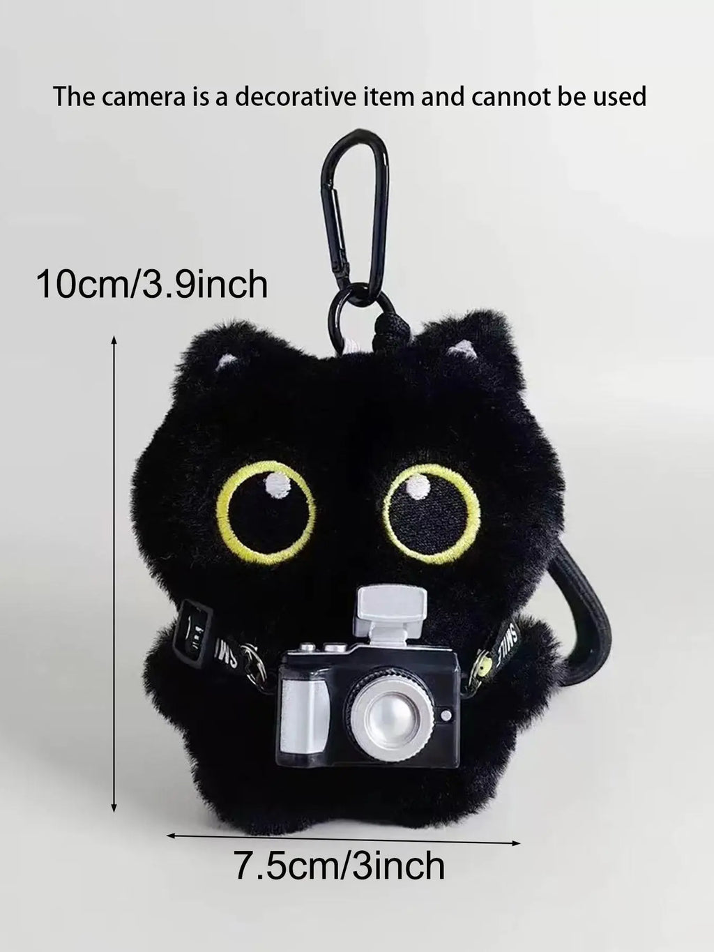 Cute Cat Design Keychain, Punk Style Plush Keychain for Women & Men, Fashion Accessories for Daily Use, Trendy All-match & Exquisite Keychain for Birthday Gift