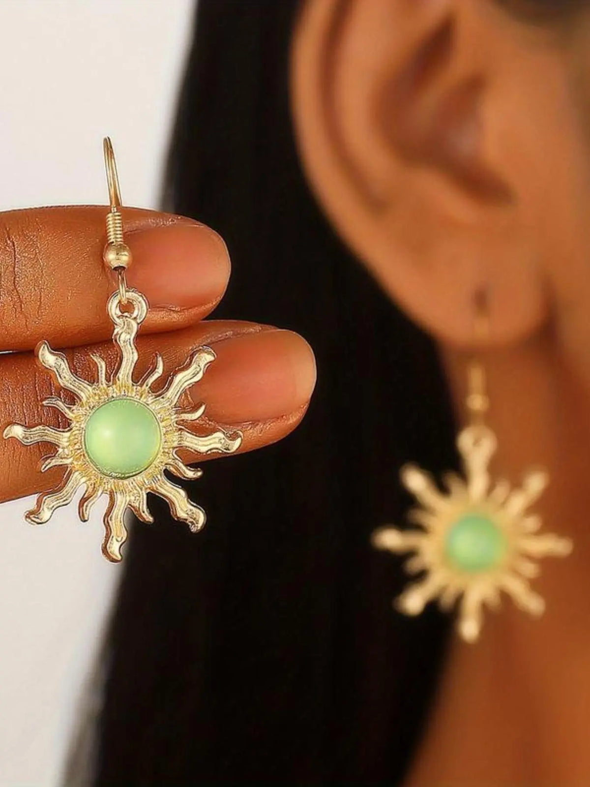 Sun Design Dangle Earrings, Dangling Earrings, Statement Earrings, Fashionable Jewelry for Women, Trendy All-match & Exquisite Jewelry for Birthday Gift, Trendy Fashionable Accessories