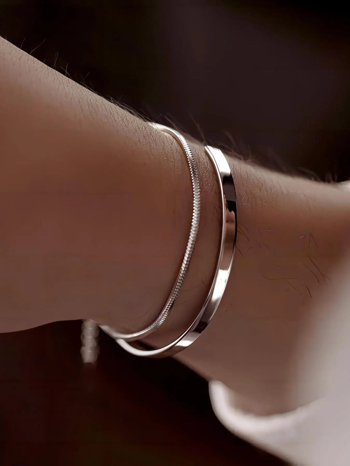 Stainless Steel Bracelet Set, Stacked Design Bracelets, Stackable Bracelets, Unisex Casual Daily Wear Jewelry, Perfect Gift for Men & Women, Durable & Stylish Design