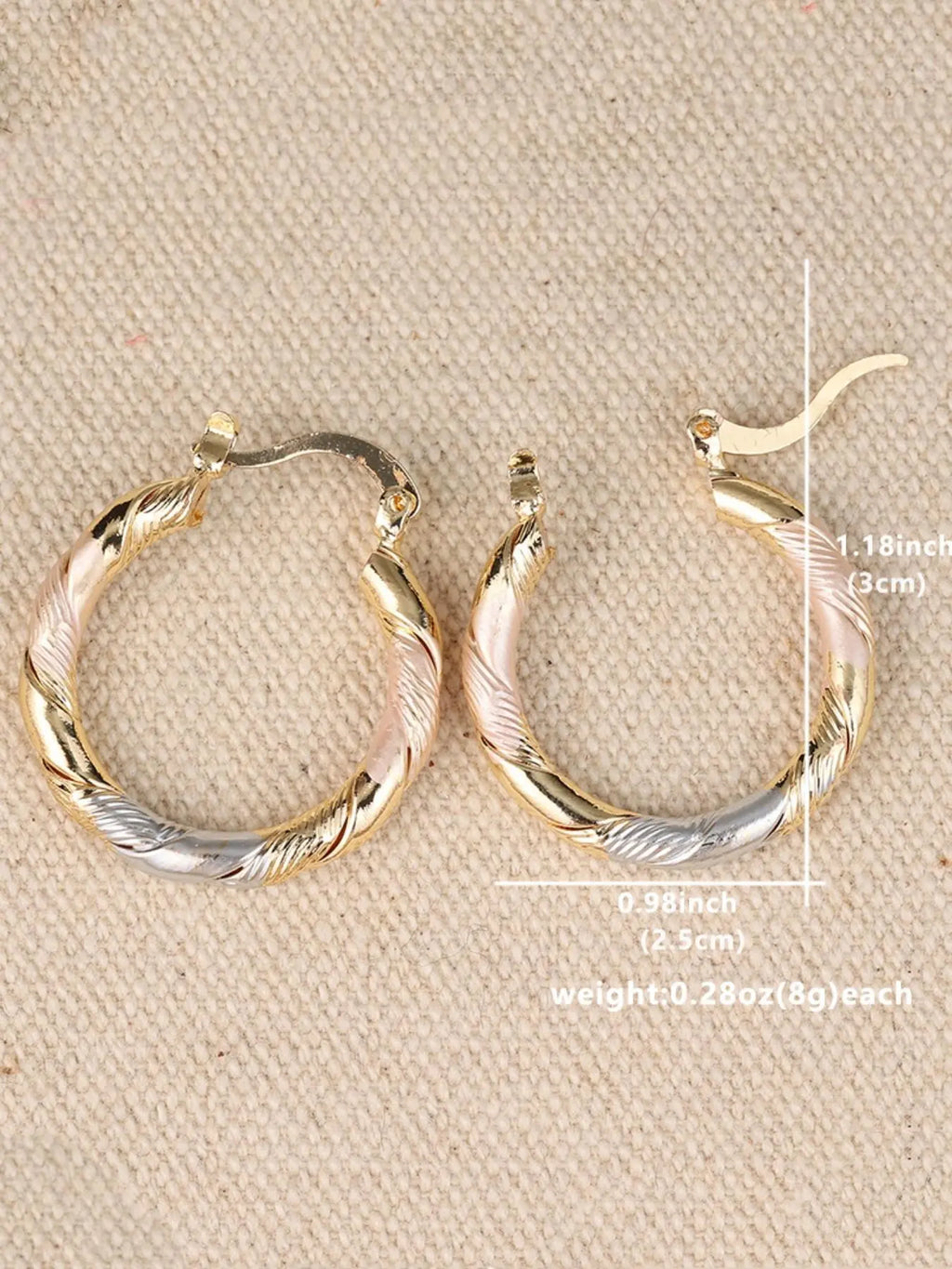 Twist Design Hoop Earrings, Stylish Jewelry, Copper Earrings for Women, Jewelry for Party, Daily Clothing Decor, Trendy All-match & Exquisite Jewelry for Birthday Gift, Minimalist Earrings, Classic Style Earrings