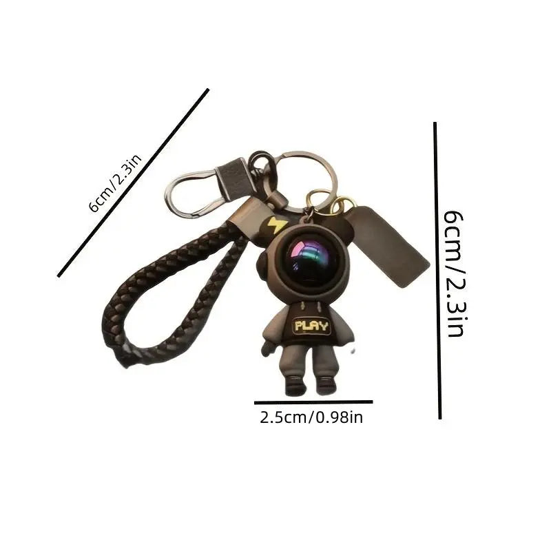 Astronaut-Design Keychain, Key Fob, Keychain Pendant, Cute Keychain for Car Keys, Cute & Stylish Car Keychain for Men & Women, Universal Car Interior Decoration Accessories, Keyrings