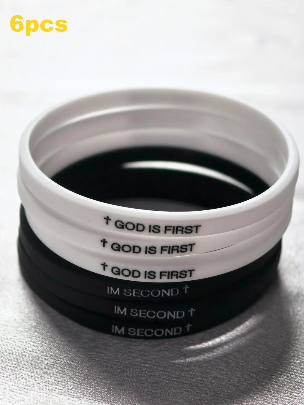 Christian Jesus Wristbands, Faith Prayer Bracelet, Bible Verse Bracelet, Inspirational God Is First Bracelet for Spiritual Strength, Stylish Religious Jewelry for Women & Men, Bracelets Stack
