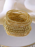Women's Elegant Beaded Bracelet Set, Beaded Bracelet Pack, 7pcs Elastic Rope, Trendy Stackable Design, Stackable Bracelets, Stacked Bracelets, Perfect for Daily & Party Wear, Stretch Multilayered Bangles, Trendy Jewellery Accessories