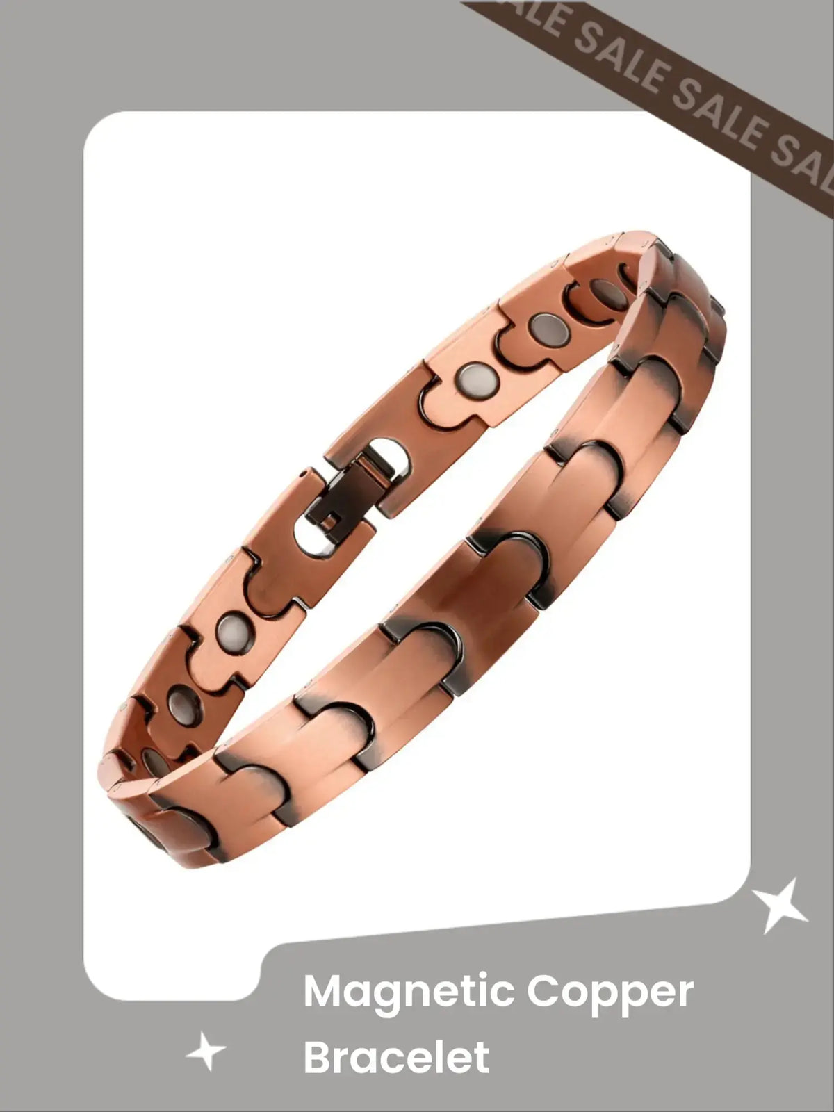 Copper Magnetic Bracelet, Copper Metal Bracelet, Adjustable Link Bracelet, Minimalist Adjustable Bracelet, Fashionable Bracelet, Simple Style Decoration, Fashion Accessories for Men & Women