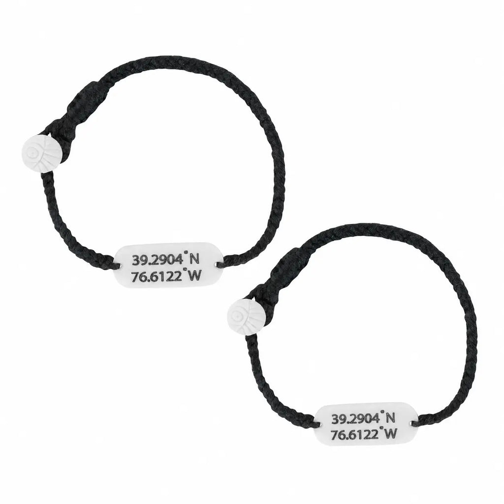 Wanderer Custom Coordinates Bracelet – Personalized Location Jewelry | Travel Sentimental Gift Handmade