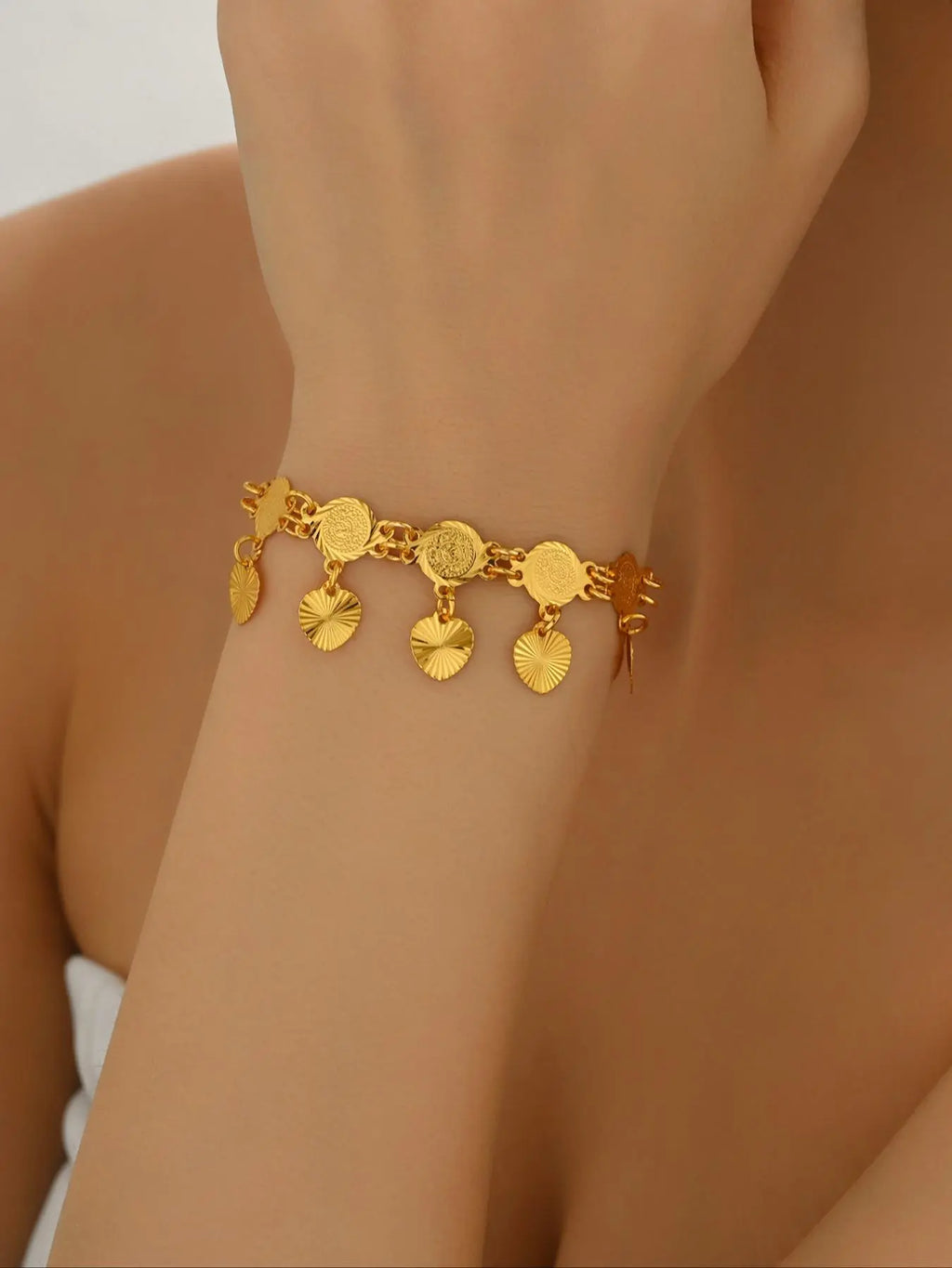 Women's Fashionable Coin Design Bracelet, Casual Trendy Bracelet, Exquisite Bracelet, Fashionable Jewelry for Women & Girls for Daily & Party Decoration, Fashion Bracelets, Pretty Bracelet
