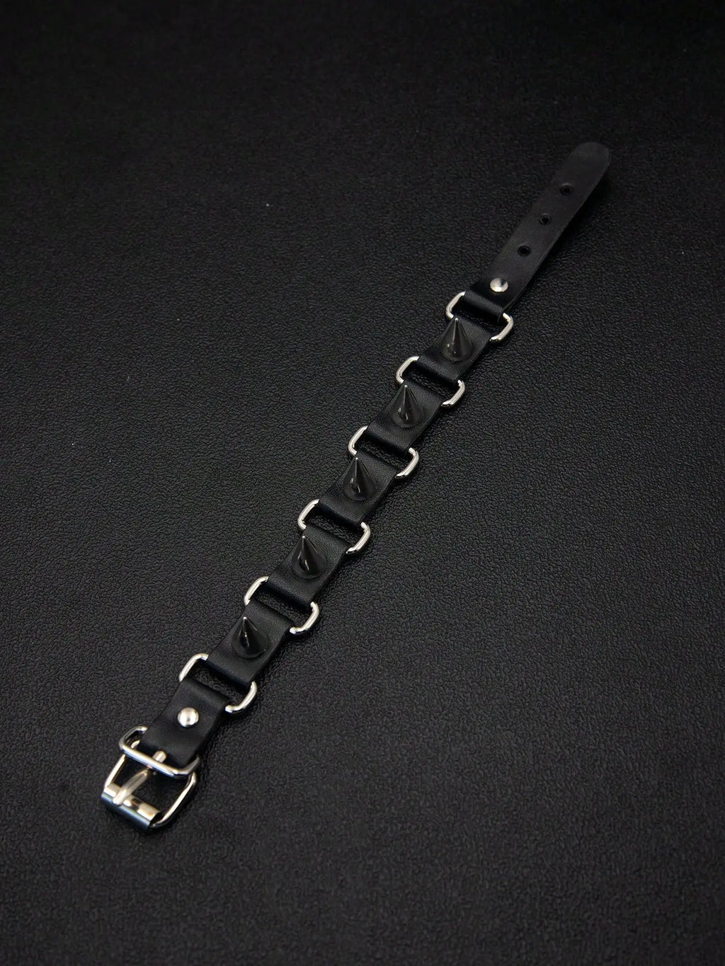 Punk Style Leather Bracelet, Adjustable Length, Rivet Design, Skull Element, Star Pattern, Daily Wear, Holiday Gift for Boyfriend Girlfriend, Fashion Bracelets, Punk Style Jewelry, Fashionable Bracelet