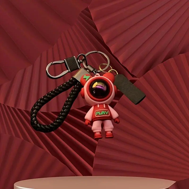 Astronaut-Design Keychain, Key Fob, Keychain Pendant, Cute Keychain for Car Keys, Cute & Stylish Car Keychain for Men & Women, Universal Car Interior Decoration Accessories, Keyrings