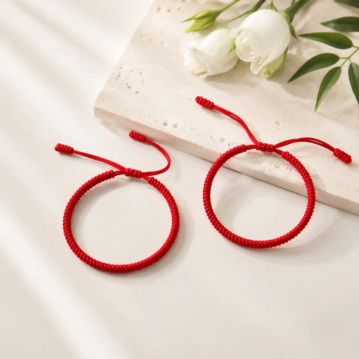 2-Pack TikTok Best-Selling Red String Bracelet, Hand-Woven Kabbalah Vajra Knot Design, Adjustable (6-9.5 in), Destiny Bracelet, Unisex Minimalist Fashion Jewelry, Giftable for Birthdays, Love & Friends,sohochic