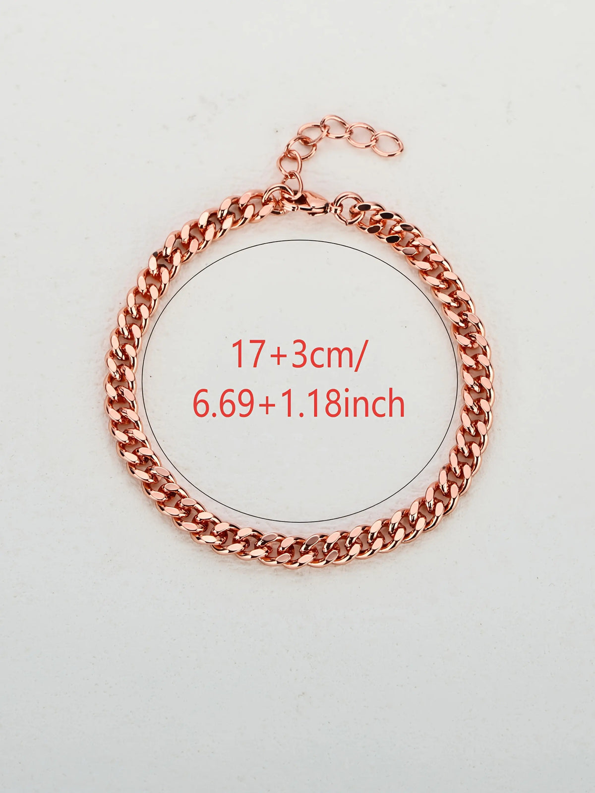 Pure Copper Cuban Chain Bracelet, 5–12 mm Wide Chunky Link Unisex Copper Metal Bracelet, Handmade Concave Chain Jewelry for Men and Women, Cuban Link Bracelets