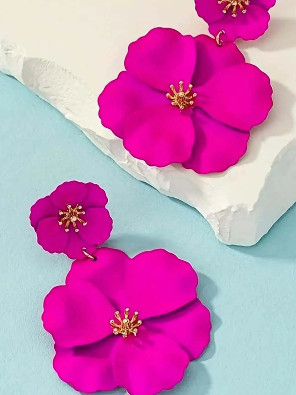 1 Pair Fashionable Simulation Flower Design Dangle Earrings, Casual Jewelry for Women, Trendy Jewelry Gift for Party and Daily Life, Trendy Jewellery Accessories, Dangling Earrings