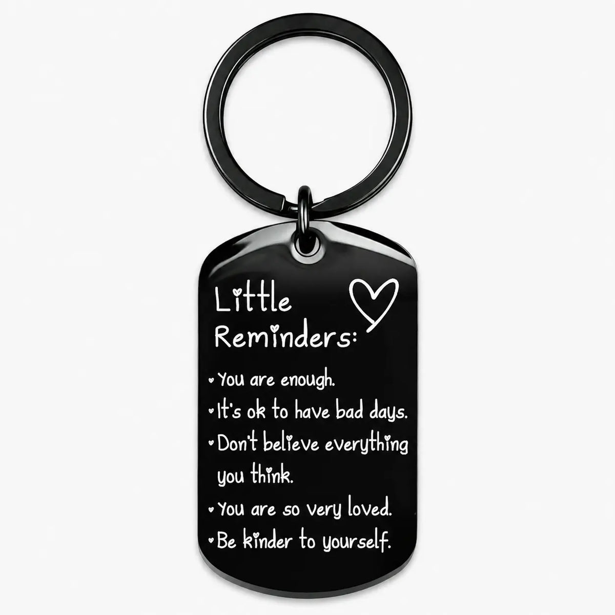 Little Reminders Keychain for Women Men, You Are Enough Inspirational Keyring, Uplifting Gift for Friends