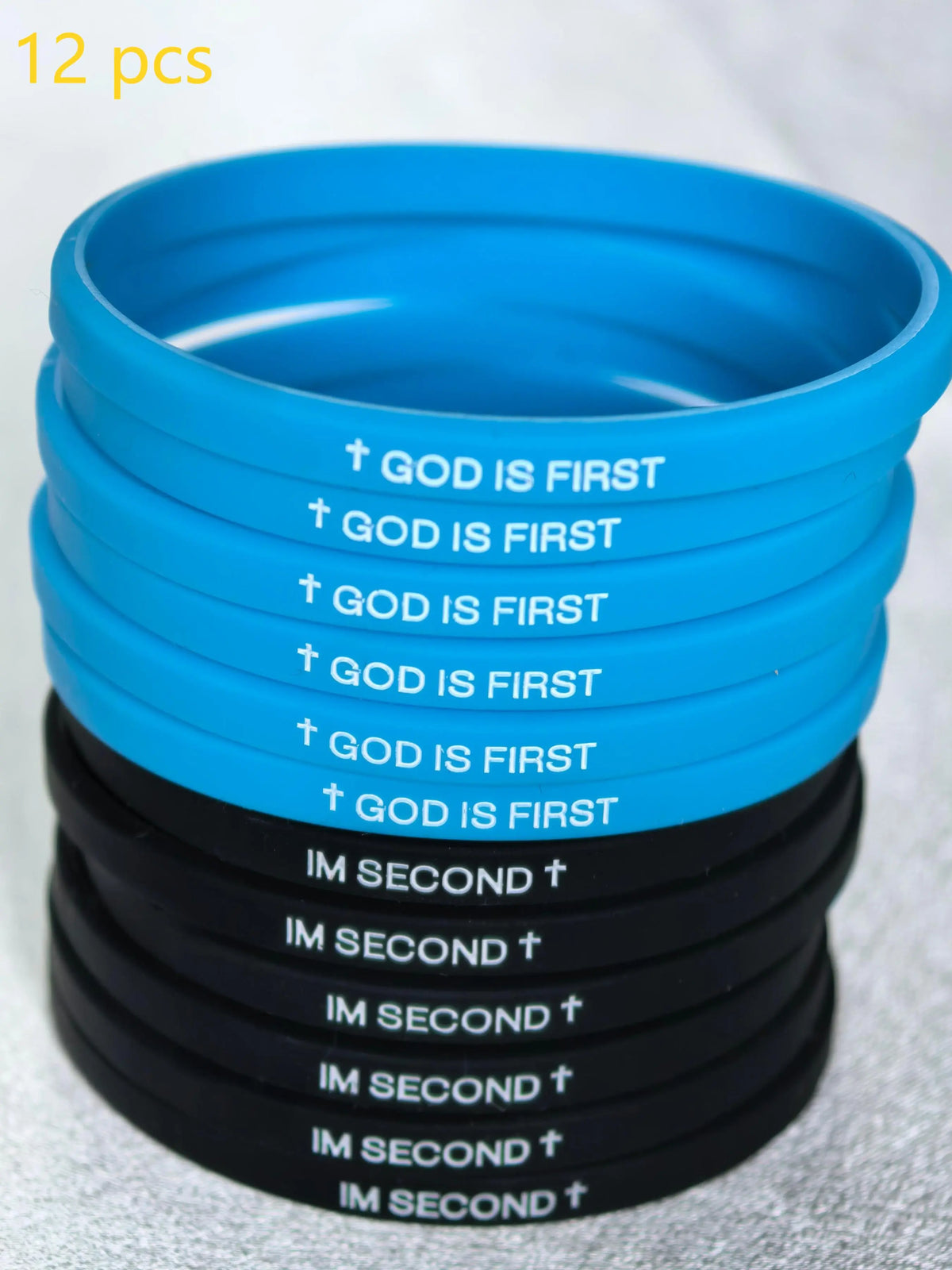 Christian Jesus Wristbands, Faith Prayer Bracelet, Bible Verse Bracelet, Inspirational God Is First Bracelet for Spiritual Strength, Stylish Religious Jewelry for Women & Men, Bracelets Stack