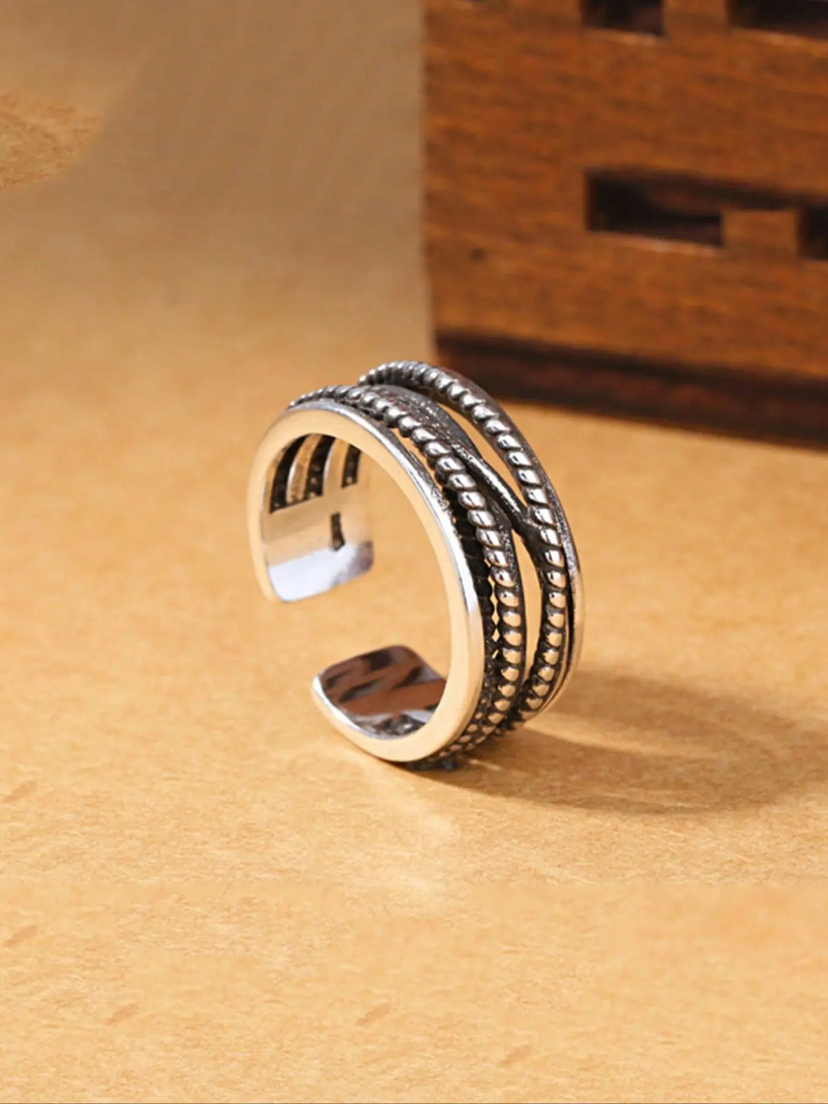 Boho Style Adjustable Open Thumb Ring for Women, Court Style Jewelry, Multi-Layer Braided Dainty Stacking Ring, All-Season Gift Idea, Fashion Ring, Everyday Ring, Stackable Thumb Rings